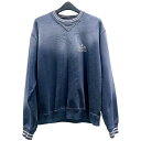 プラダ PRADA ロゴプリントフェード加工スウェットシャツ ULJ69B ネイビー コットン メンズ スウェット【中古】