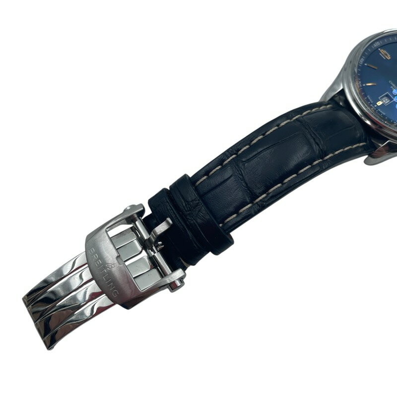 【★エントリーでP10倍★8/4〜8/11まで】ブライトリング BREITLING プレミエ オートマチック デイ&デイト 40 東京50本限定 A453401A1C1P1 ブルー SS/革ベルト（社外品） 自動巻き メンズ 腕時計【中古】