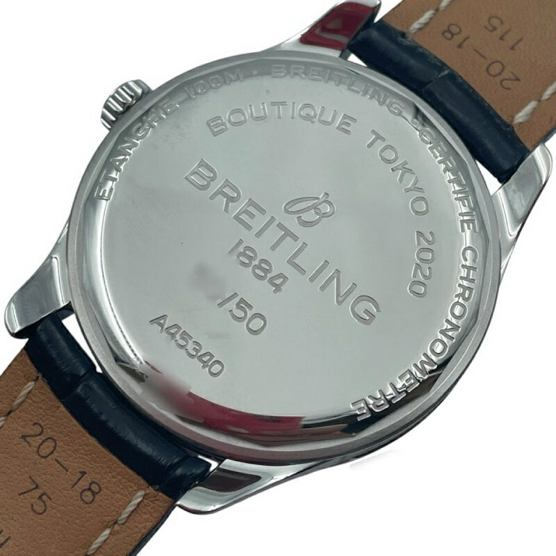 【★エントリーでP10倍★8/4〜8/11まで】ブライトリング BREITLING プレミエ オートマチック デイ&デイト 40 東京50本限定 A453401A1C1P1 ブルー SS/革ベルト（社外品） 自動巻き メンズ 腕時計【中古】