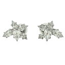 ハリーウィンストン HARRY WINSTON ウィンストン・クラスター・イヤリング(ミディアム) Pt950 ジュエリー【中古】