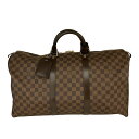 ルイ・ヴィトン LOUIS VUITTON キーポル50 N41427 ブラウン/ゴールド金具 ダミエキャンバス ユニセックス ボストンバッグ【中古】
