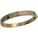 カルティエ Cartier ラブブレスパヴェダイヤ K18PG ダイヤモンド ジュエリー【中古】