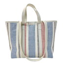 バレンシアガ BALENCIAGA バルベス ミディアムショッパー 671409 ブルー/ホワイト/レッド ポリアミド レディース トートバッグ【中古】(4)