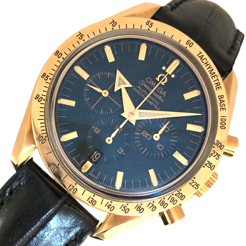 オメガ OMEGA スピードマスター ブロードアロー 3653.80.33 ゴールド K18ピンクゴールド K18PG メンズ 腕時計【中古】