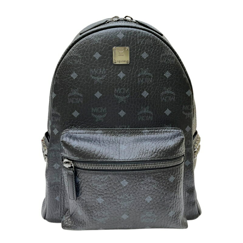 エム・シー・エム MCM バックパック MMK7AVE99 ブラック PVC(コーティングキャンバス)/レザー ユニセックス リュック・デイパック【中古】