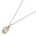 カルティエ Cartier ロゴドゥーブルCダイヤネックレス 750PG/ダイヤモンド ジュエリー【中古】