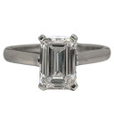 ティファニー TIFFANY&CO エメラルドカットエンゲージメント リング Pt950/ダイヤモンド ジュエリー【中古】