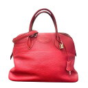 エルメス HERMES ボリード37 □G刻 ルージュヴィフ/シルバー金具 トリヨン レディース ハンドバッグ【中古】(4)