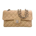 シャネル CHANEL マトラッセ23 A0113 ベージュ/シルバー金具 キャビアスキン レディース ショルダーバッグ【中古】