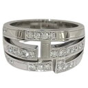 ハリーウィンストン HARRY WINSTON トラフィックアクセントダイヤリング 750WG/ダイヤモンド ジュエリー【中古】
