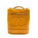 シャネル CHANEL バニティバッグ A01998 オレンジ ゴールド金具 キャビアスキン レディース ハンドバッグ【中古】(4)