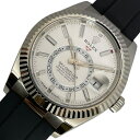 ロレックス ROLEX スカイドゥエラー ランダムシリアル 336239 ホワイト K18WG/ラバー 自動巻き メンズ 腕時計【中古】