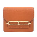 エルメス HERMES ロウリス スリムウォレット B刻 ポティロン GD金具 シェーブル レディース 二つ折り財布【中古】