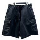 プラダ PRADA リサイクルテクニカルジャージーバミューダパンツ SJP318 ブラック ナイロン メンズ クロップドパンツ【中古】