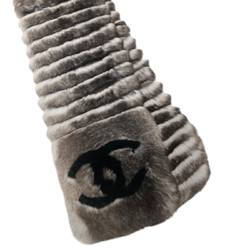 シャネル CHANEL オリラグ マフラー ブラック・グレー オリラグ・カシミールカシミヤ レディース マフラー【中古】 シャネル CHANEL オリラグ マフラー ブラック・グレー オリラグ・カシミールカシミヤ レディース マフラー【中古】