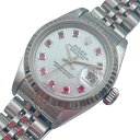 ロレックス ROLEX デイトジャスト26 ホワイトシェル 79174NGR SS レディース 腕時計【中古】
