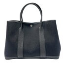 エルメス HERMES ガーデンパーティPM Z刻印 (2021年製) ブラック シルバー金具 トワル ユニセックス トートバッグ【中古】