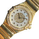 オメガ OMEGA コンステレーション ホワイトシェル K18イエローゴールド レディース 腕時計【中古】