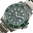 ロレックス ROLEX サブマリーナ 116610LV グリーン SS メンズ 腕時計【中古】