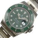 ロレックス ROLEX サブマリーナ 116610LV グリーン SS メンズ 腕時計【中古】