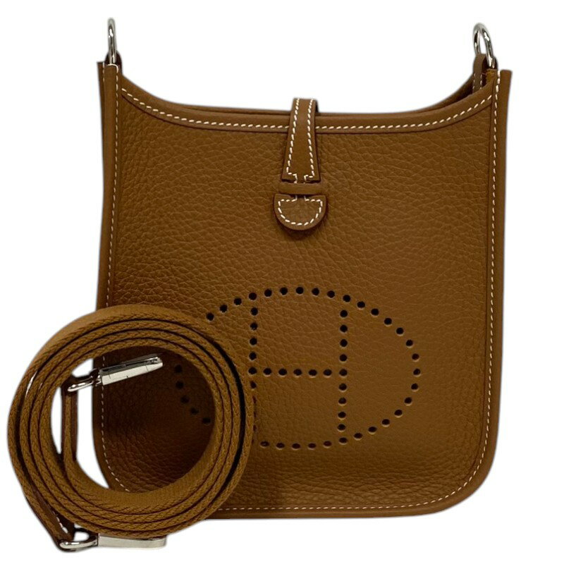 エルメス HERMES エヴリンTPM W刻 ゴールド シルバー金具 トリヨン レディース ショルダーバッグ【中古】