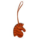 エルメス HERMES ジージー サバンナ Z刻 オレンジポピー アニョーミロ バッグチャーム ホースモチーフ 馬 レディース【中古】