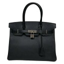 エルメス HERMES バーキン30 C刻 ブラック シルバー金具 ヴォーエプソン レディース ハンドバッグ【中古】