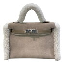 エルメス HERMES ミニケリー2 テディ B刻 エトゥープ✕グリスカイユ✕エクリュ✕シルバー金具 グリズリー・スイ...