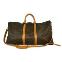 ルイ・ヴィトン LOUIS VUITTON キーポル・バンドリエール55 M41414 ブラウン モノグラムキャンバス ユニセックス ボストンバッグ【中古】