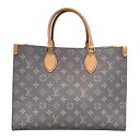 ルイ・ヴィトン LOUIS VUITTON オンザゴーMM M12415 トリアノングレー モノグラム・キャンバス レディース トートバッグ【中古】