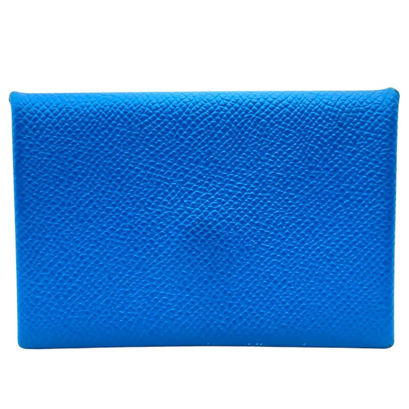 エルメス HERMES カルヴィ A刻印 ブルーザンジバル エプソン レディース コインケース【中古】