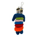 フェンディ FENDI バッグチャーム ブルー/グリーン/ピンク/レッド/オレンジ コットン レザー ユニセックス チャーム【中古】