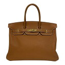 エルメス HERMES バーキン35 ▢E刻 ゴールド ゴールド金具 トゴ レディース ハンドバッグ【中古】