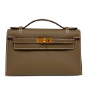 エルメス HERMES ポシェットケリー W刻 エトゥープ ゴールド金具 スイフト レディース ハンドバッグ【中古】