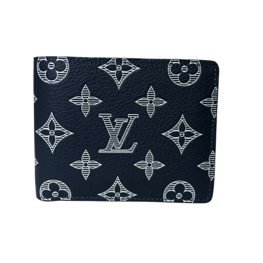 ルイ・ヴィトン LOUIS VUITTON ポルトフォイユ・ミュルティプル M83379 ブルーマリーヌ モノグラム・シャドウ メンズ 二つ折り財布【中古】 ルイ・ヴィトン LOUIS VUITTON ポルトフォイユ・ミュルティプル M83379 ブルーマリーヌ モノグラム・シャドウ メンズ 二つ折り財布【中古】