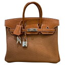 エルメス HERMES バーキン25タッチ W刻 ゴールド/シルバー金具 トゴ/アリゲーターマット レディース ハンドバッグ【中古】