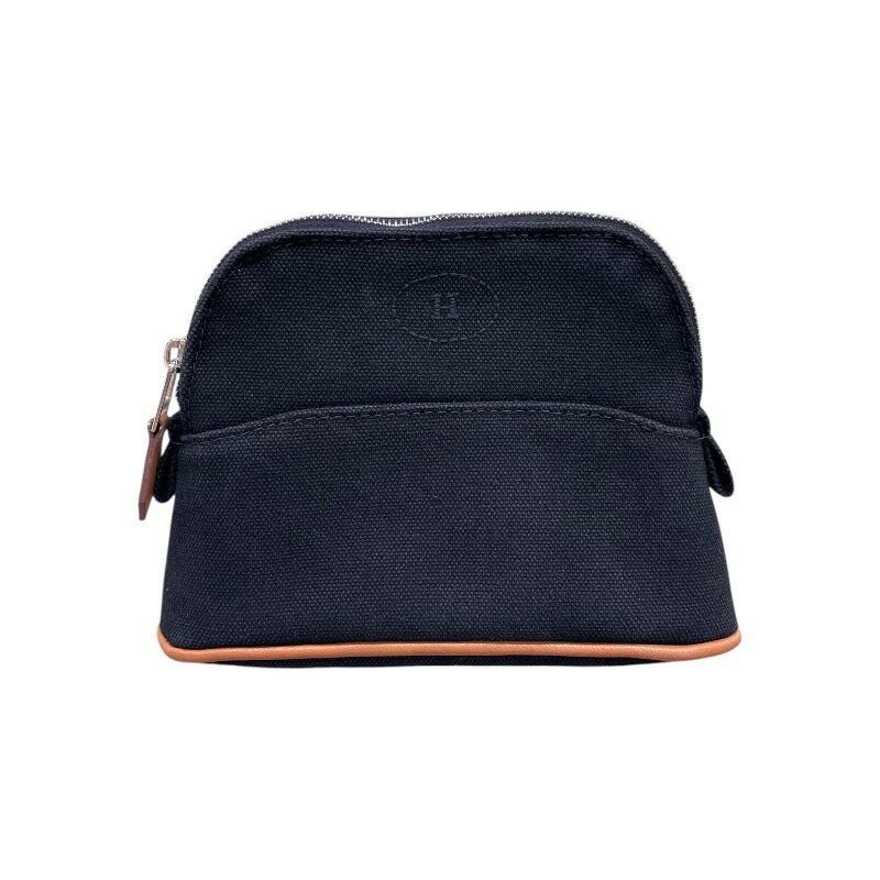 エルメス HERMES ボリードポーチ16 ブラック×シルバー金具 トワル レディース ポーチ【中古】