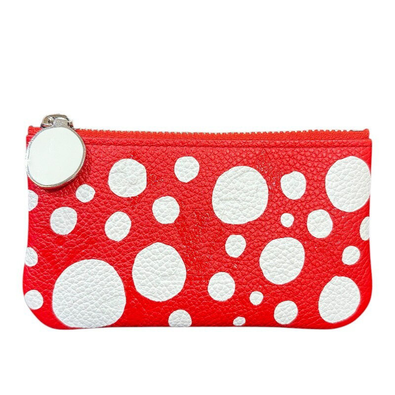 ルイ・ヴィトン LOUIS VUITTON ポシェット・クレ 草間彌生コラボ M81957 ルージュブラン モノグラム・アンプラント レディース キーホルダー【中古】