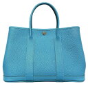 エルメス HERMES ガーデンパーティTPM □R刻 ターコイズ SV金具 ネゴンダ レディース トートバッグ【中古】