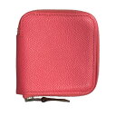 【★エントリーでP10倍★8/4~8/11まで】エルメス HERMES アザップコンパクトシルクイン C刻 ローズアザレ ヴォーエプソン ユニセックス コインケース【中古】