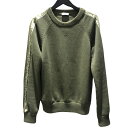 クリスチャン・ディオール Christian Dior オブリークラインニットセーター 113M638AT187 グリーン コットン メンズ ニット【中古】(4)