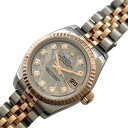 ロレックス ROLEX デイトジャスト26 メテオライト 179171G メテオライト PG/SS レディース 腕時計【中古】