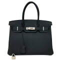 エルメス HERMES バーキン30 W刻 キャバン シルバー金具 トゴ レディース ハンドバッグ【中古】