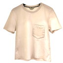 フェンディ FENDI エンボスロゴTシャツ FS7389 ホワイト コットン レディース 半袖Tシャツ【中古】(4)