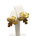 シャネル CHANEL ココマーククロスイヤリング メタル ゴールドメッキ アクセサリー【中古】