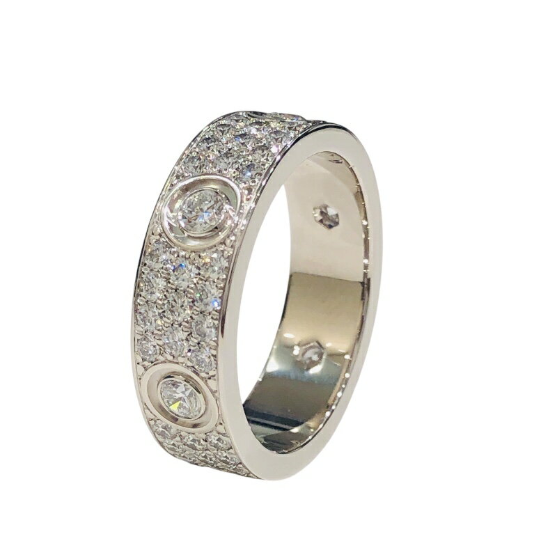 カルティエ Cartier ラブリング パヴェ/6Pダイヤ #59 ホワイトゴールド K18ホワイトゴールド ジュエリー【中古】