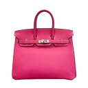 エルメス HERMES バーキン25 キャンディ □O刻 ローズティリアン✕ルビー✕シルバー金具 エプソン レディース ハンドバッグ...