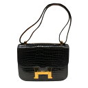 エルメス HERMES コンスタンス23 〇H刻 ブルーマリン・ゴールド金具 ポロサスリセ レディース ショルダーバッグ【中古】