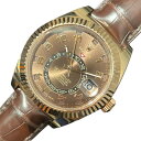 ロレックス ROLEX スカイドゥエラー 326135 K18PG/革ベルト 自動巻き メンズ 腕時計【中古】