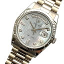 ロレックス ROLEX デイデイト36 118239A ブルーシェル K18WG 自動巻き ユニセックス 腕時計【中古】